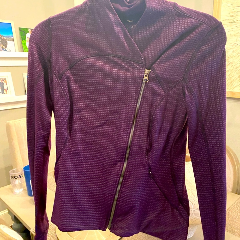 Purple ionic define jacket by Lululemon with side zipper closure
